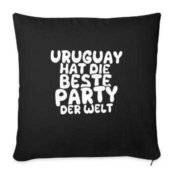 Uruguay - Sofa pillowcase 17,3'' x 17,3'' (45 x 45 cm) - black - Front