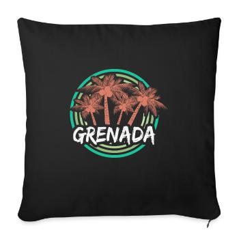 Gift for Grenada - Sofa pillowcase 17,3'' x 17,3'' (45 x 45 cm) - black - Front