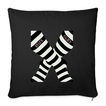 relax and enjoy - Sofa pillowcase 17,3'' x 17,3'' (45 x 45 cm) - black - Front