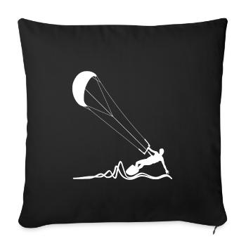 Kitesurfers - Housse de coussin décorative 45 x 45 cm - noir - Devant
