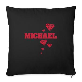 Geschenkidee Michael - Sofakissenbezug 45 x 45 cm - Schwarz - Vorne