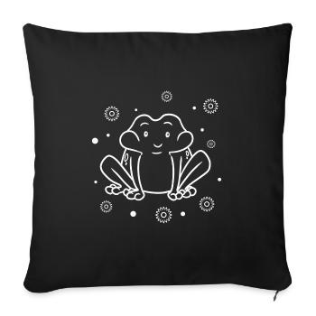 Grenouille - Housse de coussin décorative 45 x 45 cm - noir - Devant