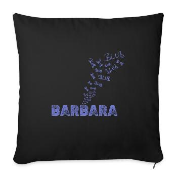 Wassersport Barbara - Sofakissenbezug 45 x 45 cm - Schwarz - Vorne