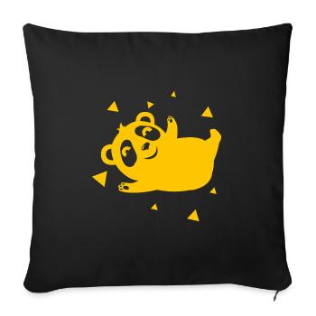 Ours - Panda Forêt Nature Liberté Sauvage - Housse de coussin décorative 45 x 45 cm - noir - Devant