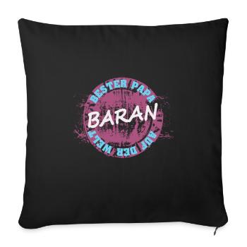 Baran as Father's Day - Sofa pillowcase 17,3'' x 17,3'' (45 x 45 cm) - black - Front