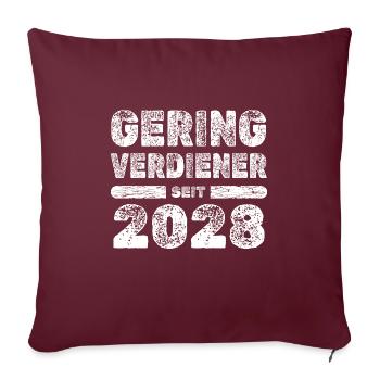 2028 - Sofakissenbezug 45 x 45 cm - Burgunderrot - Vorne