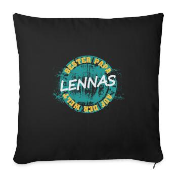 Lennas - Sofakissenbezug 45 x 45 cm - Schwarz - Vorne