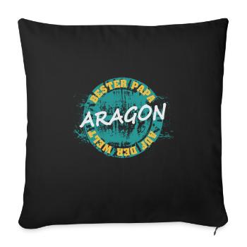Aragon als Vatertag - Sofakissenbezug 45 x 45 cm - Schwarz - Vorne
