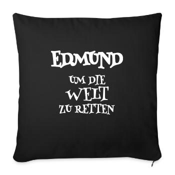 Cadeau pour Edmund - Housse de coussin décorative 45 x 45 cm - noir - Devant
