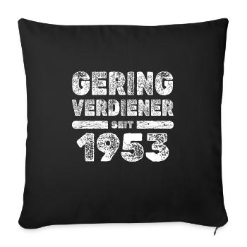 1953 - Sofa pillowcase 17,3'' x 17,3'' (45 x 45 cm) - black - Front
