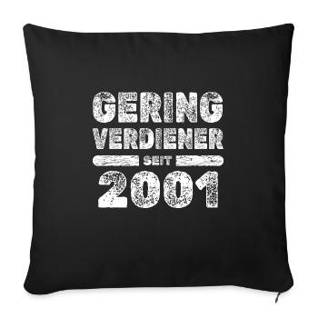 Saying 2001 - Sofa pillowcase 17,3'' x 17,3'' (45 x 45 cm) - black - Front