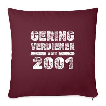 Saying 2001 - Sofa pillowcase 17,3'' x 17,3'' (45 x 45 cm) - burgundy - Front