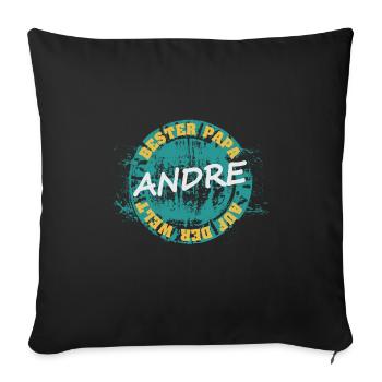 Father's Day Andre - Sofa pillowcase 17,3'' x 17,3'' (45 x 45 cm) - black - Front