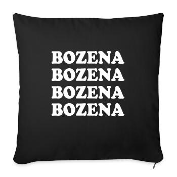 Bozena comme nom - Housse de coussin décorative 45 x 45 cm - noir - Devant