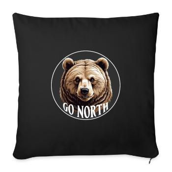 Grizzly Bear Kodiak Bear Brown Bear Come to the North - Sofa pillowcase 17,3'' x 17,3'' (45 x 45 cm) - black - Front
