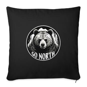 Grizzly Bear Kodiak Bear Brown Bear Come to the North - Sofa pillowcase 17,3'' x 17,3'' (45 x 45 cm) - black - Front