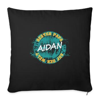 Aidan as Father's Day - Sofa pillowcase 17,3'' x 17,3'' (45 x 45 cm) - black - Front