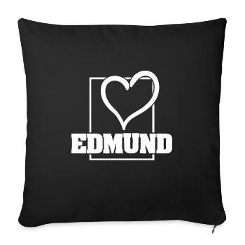 Edmund - Housse de coussin décorative 45 x 45 cm - noir - Devant