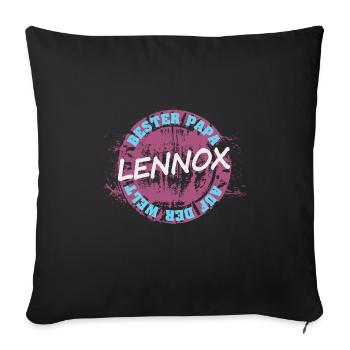 Geschenk für Lennox - Sofakissenbezug 45 x 45 cm - Schwarz - Vorne