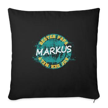 Father's Day Markus - Sofa pillowcase 17,3'' x 17,3'' (45 x 45 cm) - black - Front