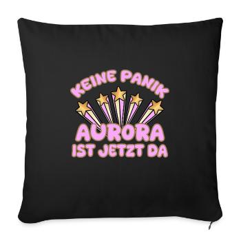 Nom de la femme Aurora - Housse de coussin décorative 45 x 45 cm - noir - Devant