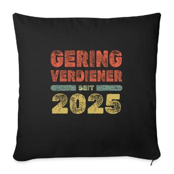 2025 - Housse de coussin décorative 45 x 45 cm - noir - Devant