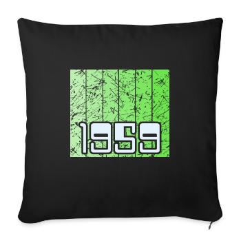 Green 1959 - Sofa pillowcase 17,3'' x 17,3'' (45 x 45 cm) - black - Front