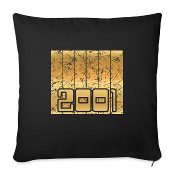 2001 - Sofa pillowcase 17,3'' x 17,3'' (45 x 45 cm) - black - Front