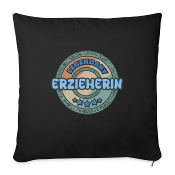 Erzieherin - Sofakissenbezug 45 x 45 cm - Schwarz - Vorne