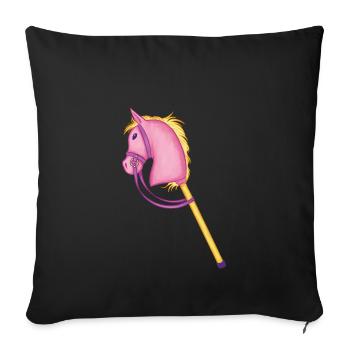 Buntes Steckenpferd Cool Hobby Horse Cadeaux - Housse de coussin décorative 45 x 45 cm - noir - Devant