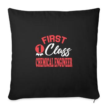 Erstklassiger Chemieingenieur - Sofakissenbezug 45 x 45 cm - Schwarz - Vorne