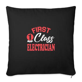 Erstklassiger Elektroniker - Sofakissenbezug 45 x 45 cm - Schwarz - Vorne