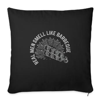 Lustiger Grill-Spruch I Grillen Motiv - Sofakissenbezug 45 x 45 cm - Schwarz - Vorne