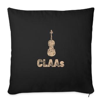 Gift for Claas - Sofa pillowcase 17,3'' x 17,3'' (45 x 45 cm) - black - Front
