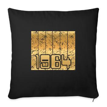 Born in 1964 - Sofa pillowcase 17,3'' x 17,3'' (45 x 45 cm) - black - Front