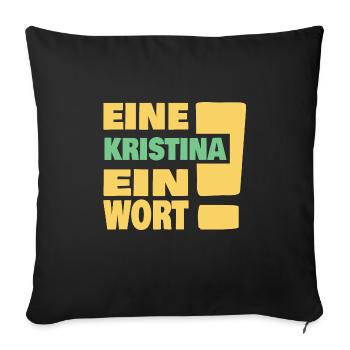 Vorname Kristian - Sofakissenbezug 45 x 45 cm - Schwarz - Vorne