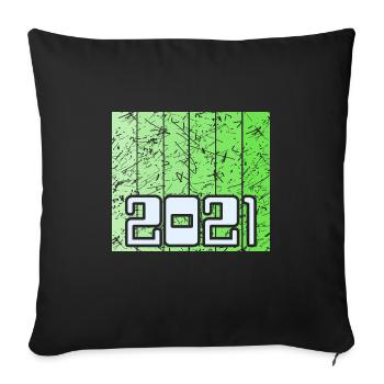 2021 - Sofa pillowcase 17,3'' x 17,3'' (45 x 45 cm) - black - Front