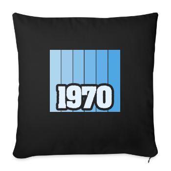 Born in 1970 - Sofa pillowcase 17,3'' x 17,3'' (45 x 45 cm) - black - Front