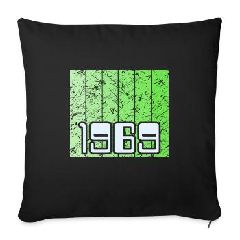 1969 - Housse de coussin décorative 45 x 45 cm - noir - Devant