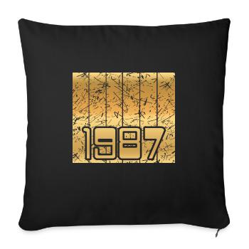 1987 - Sofa pillowcase 17,3'' x 17,3'' (45 x 45 cm) - black - Front
