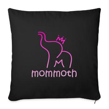 Fans de l’âge de glace de l’éléphant mammouth et futures mamans - Housse de coussin décorative 45 x 45 cm - noir - Devant
