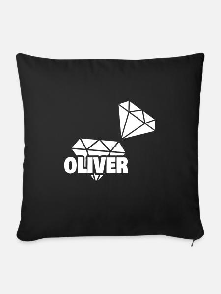 Oliver als Kostbar - Sofakissenbezug 45 x 45 cm - Schwarz
