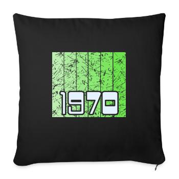 Retro 1970 - Sofa pillowcase 17,3'' x 17,3'' (45 x 45 cm) - black - Front