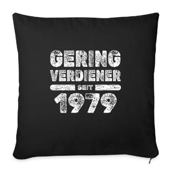 1979 - Sofa pillowcase 17,3'' x 17,3'' (45 x 45 cm) - black - Front