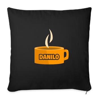 Gift for Danilo - Sofa pillowcase 17,3'' x 17,3'' (45 x 45 cm) - black - Front