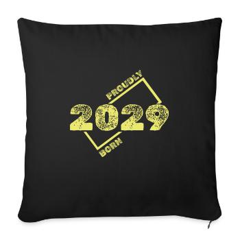 Gift Idea 2029 - Sofa pillowcase 17,3'' x 17,3'' (45 x 45 cm) - black - Front