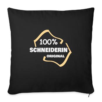 Occupation: Seamstress - Sofa pillowcase 17,3'' x 17,3'' (45 x 45 cm) - black - Front