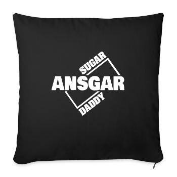 Cadeau pour Ansgar - Housse de coussin décorative 45 x 45 cm - noir - Devant