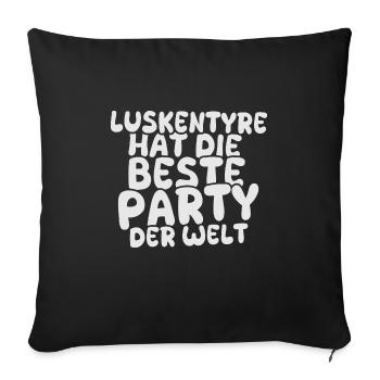 Destination de vacances Luskentyre - Housse de coussin décorative 45 x 45 cm - noir - Devant