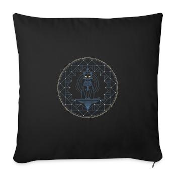 Bastet Egyptian Cat - Sofa pillowcase 17,3'' x 17,3'' (45 x 45 cm) - black - Front
